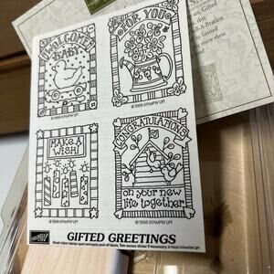 Rubber Stamps: Gifted Greetings NIB: 10th Anniversary Stampin’ Up